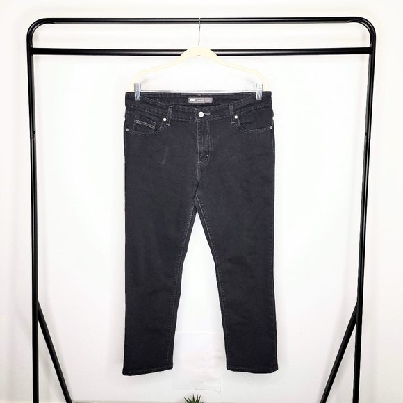 Levi's Women's 2012 Mid Rise Skinny Fit Black Denim Jeans Size 14 S/C - Picture 1 of 11